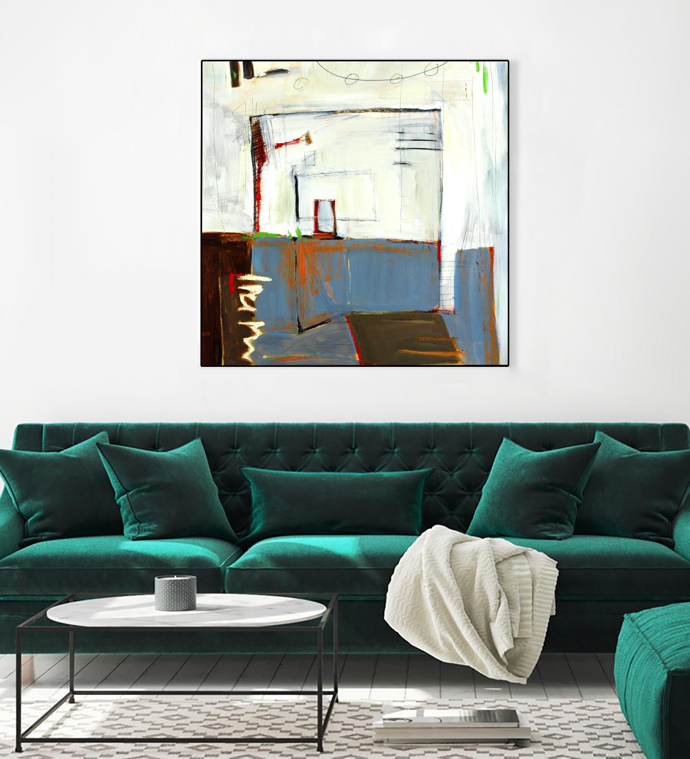 Small Red Door by Mark Pulliam on GIANT ART - blue abstract