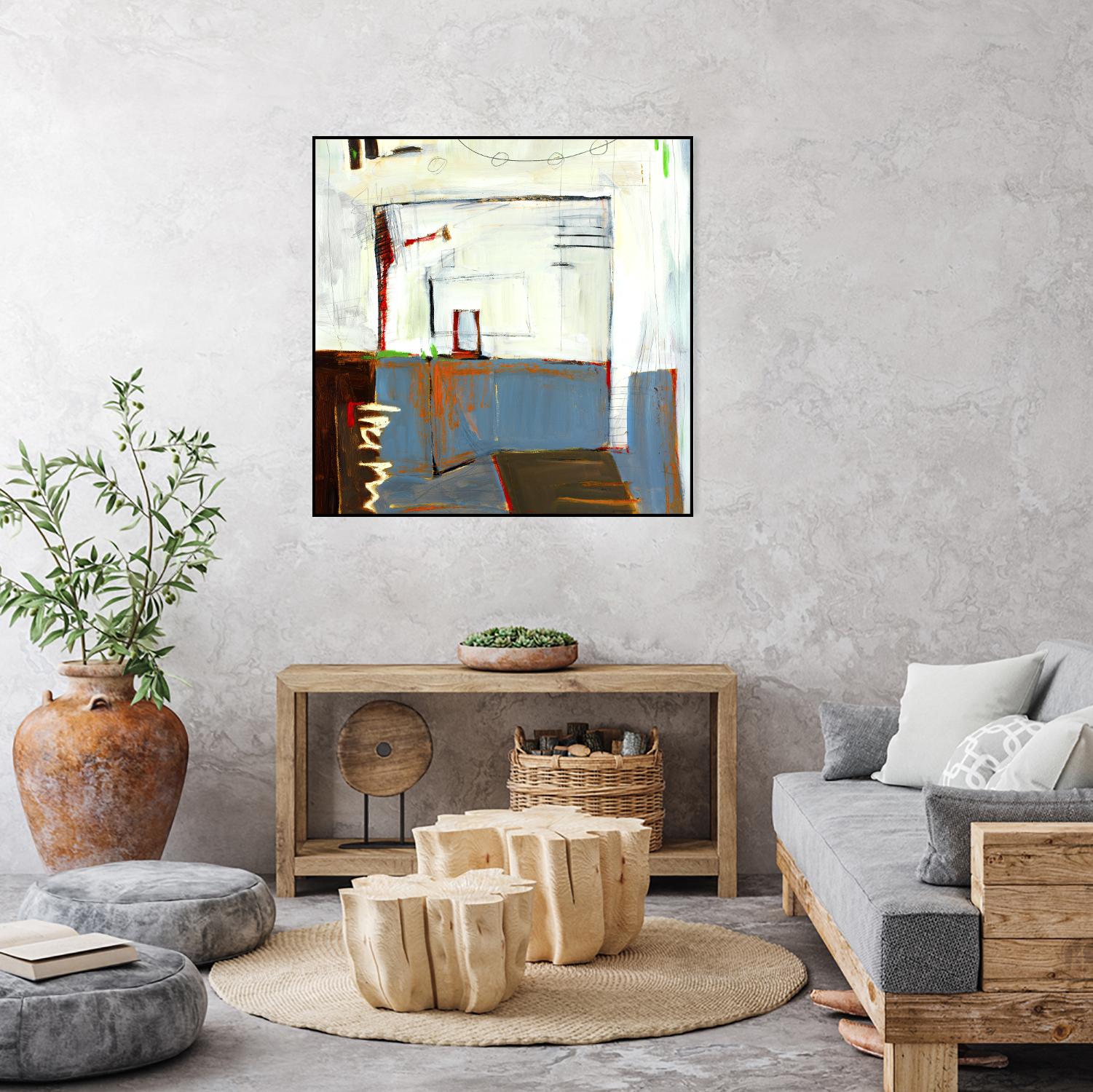 Small Red Door by Mark Pulliam on GIANT ART - blue abstract