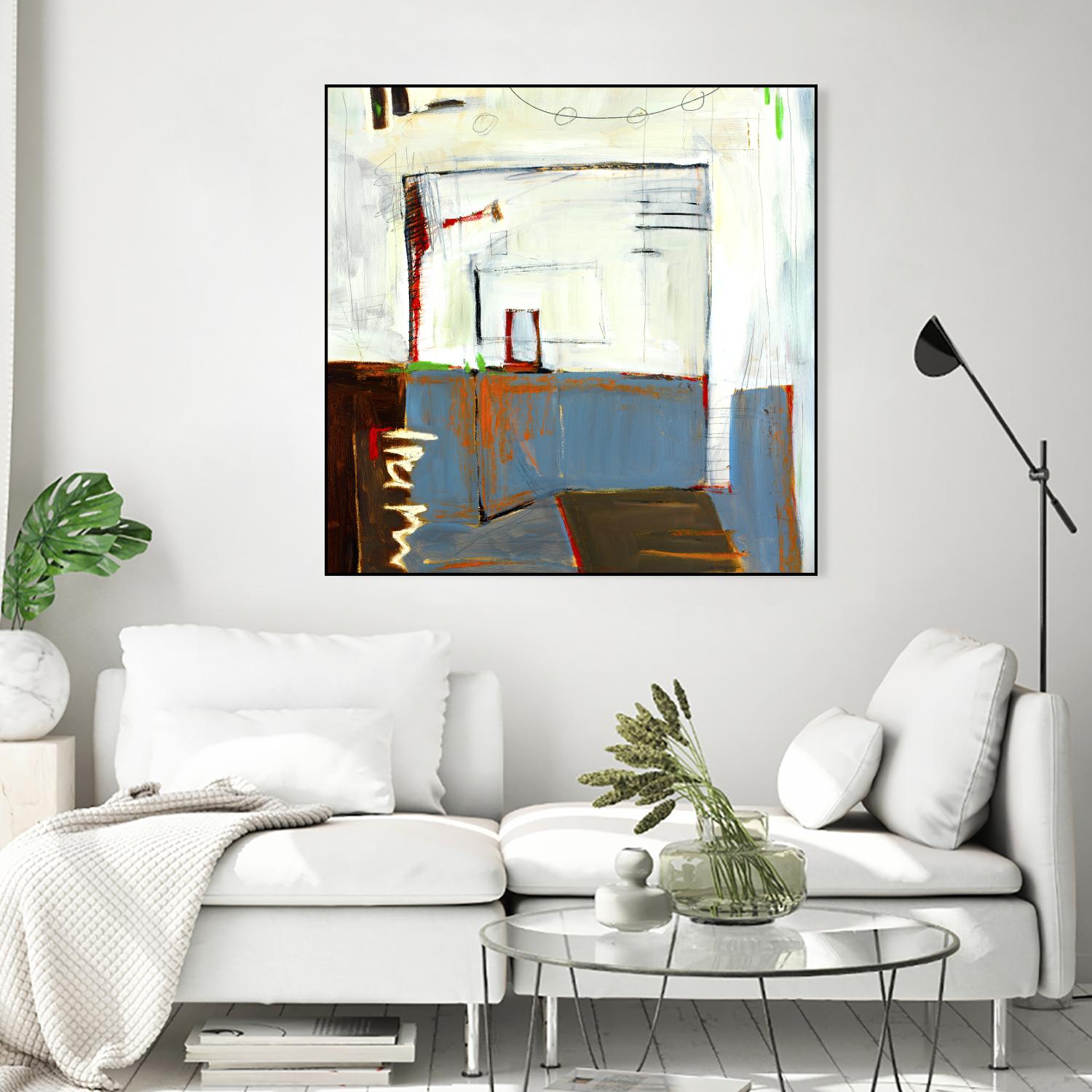 Small Red Door by Mark Pulliam on GIANT ART - blue abstract