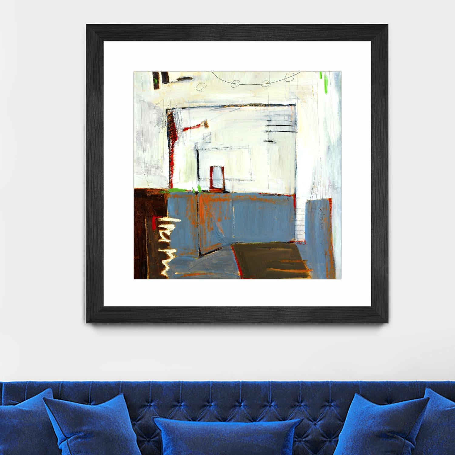 Small Red Door by Mark Pulliam on GIANT ART - blue abstract