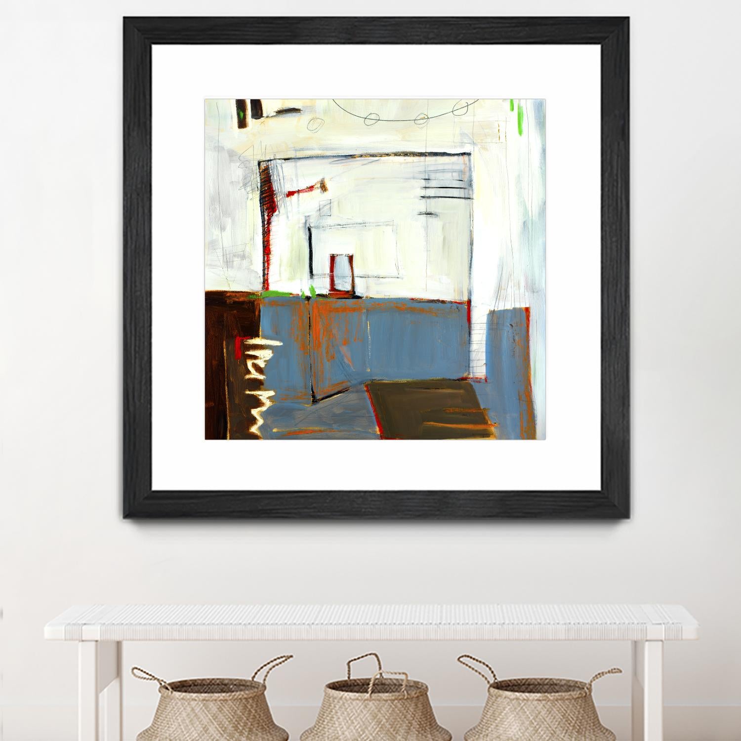 Small Red Door by Mark Pulliam on GIANT ART - blue abstract