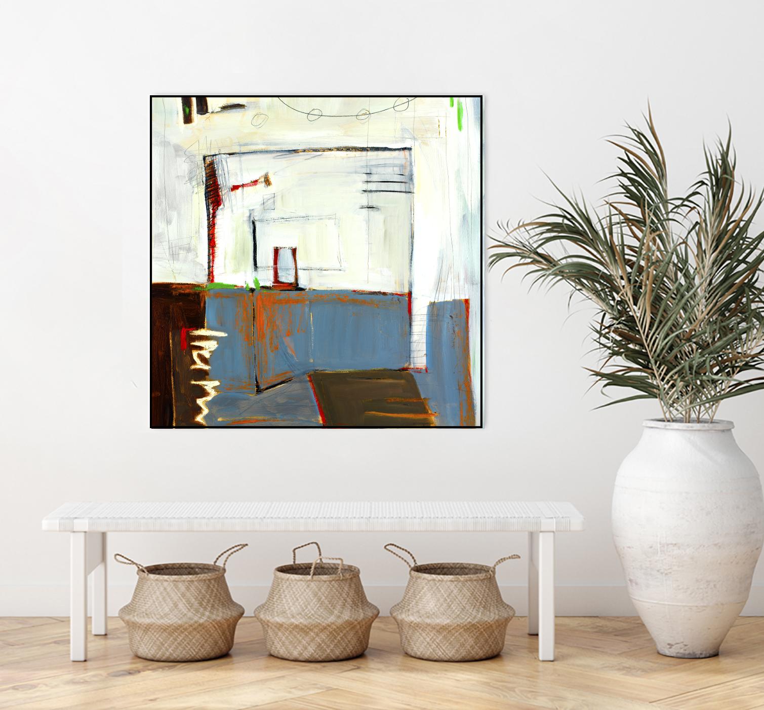 Small Red Door by Mark Pulliam on GIANT ART - blue abstract