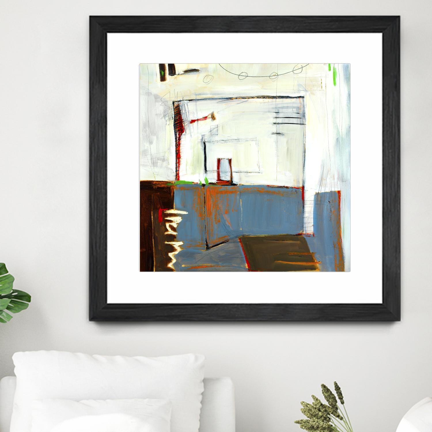 Small Red Door by Mark Pulliam on GIANT ART - blue abstract