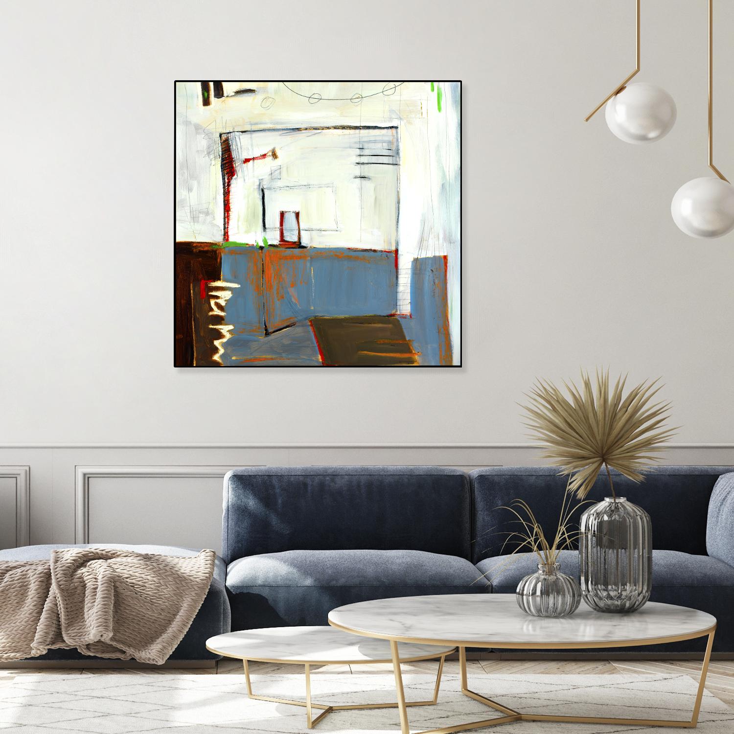 Small Red Door by Mark Pulliam on GIANT ART - blue abstract