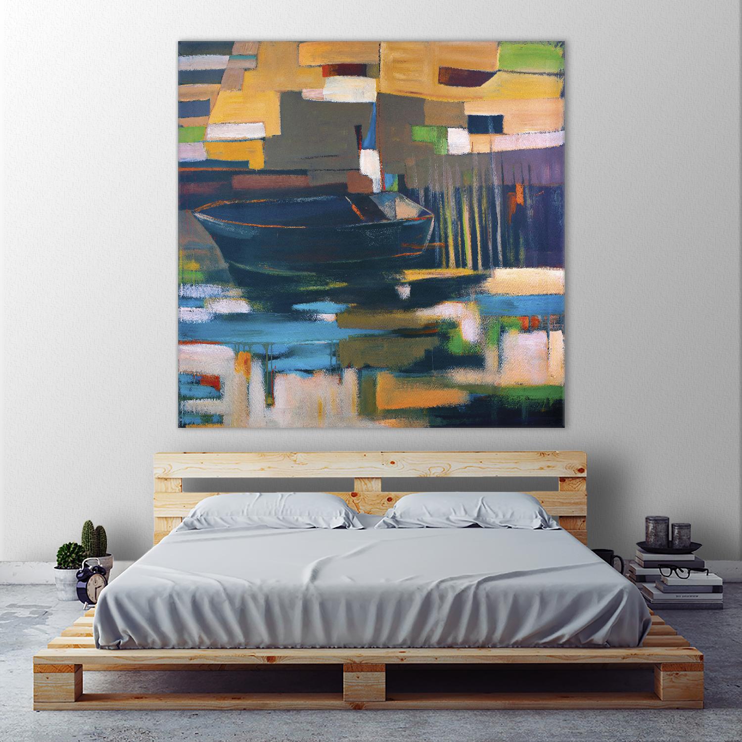 Boat by Mark Pulliam on GIANT ART - orange abstract