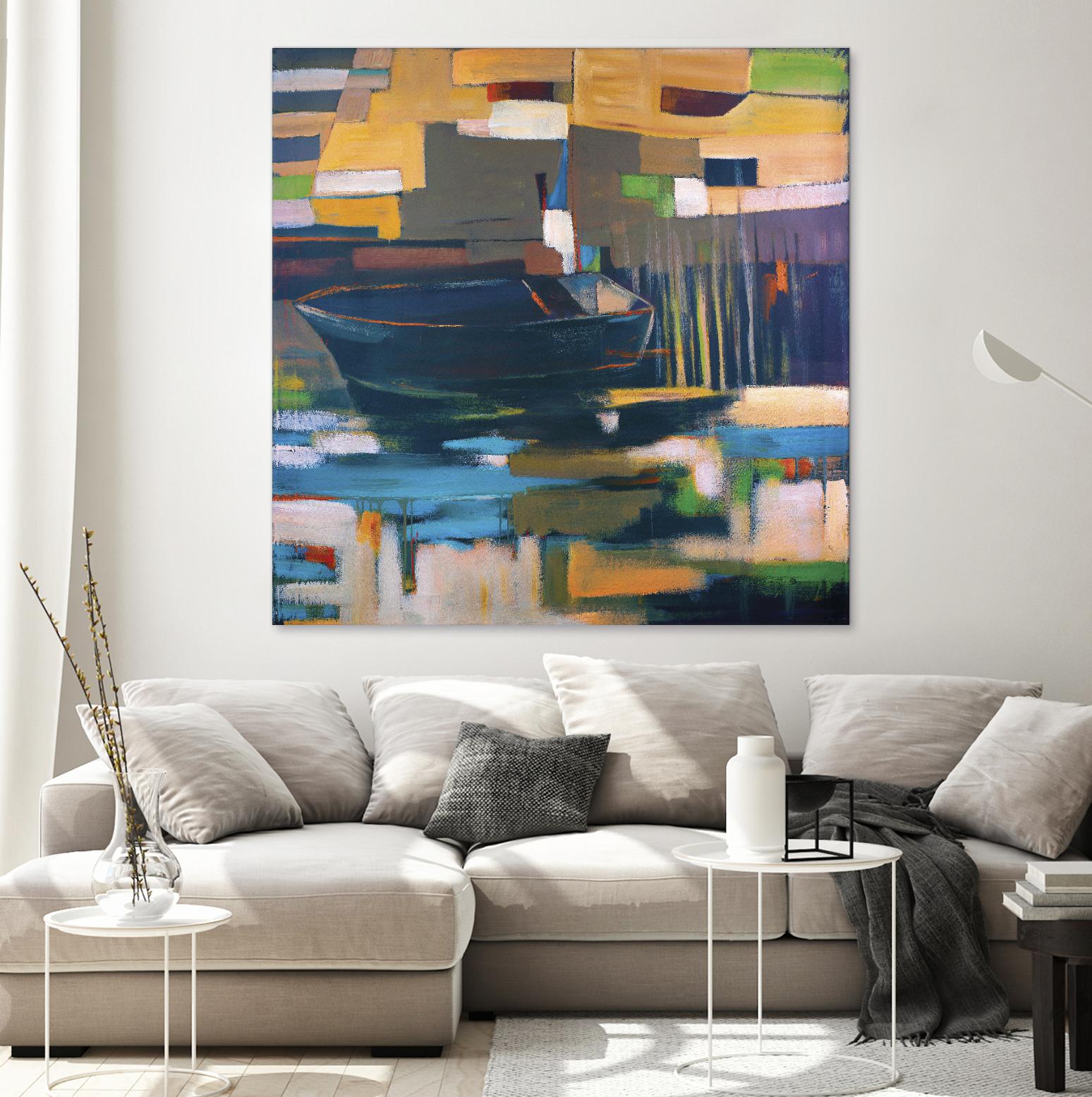 Boat by Mark Pulliam on GIANT ART - orange abstract