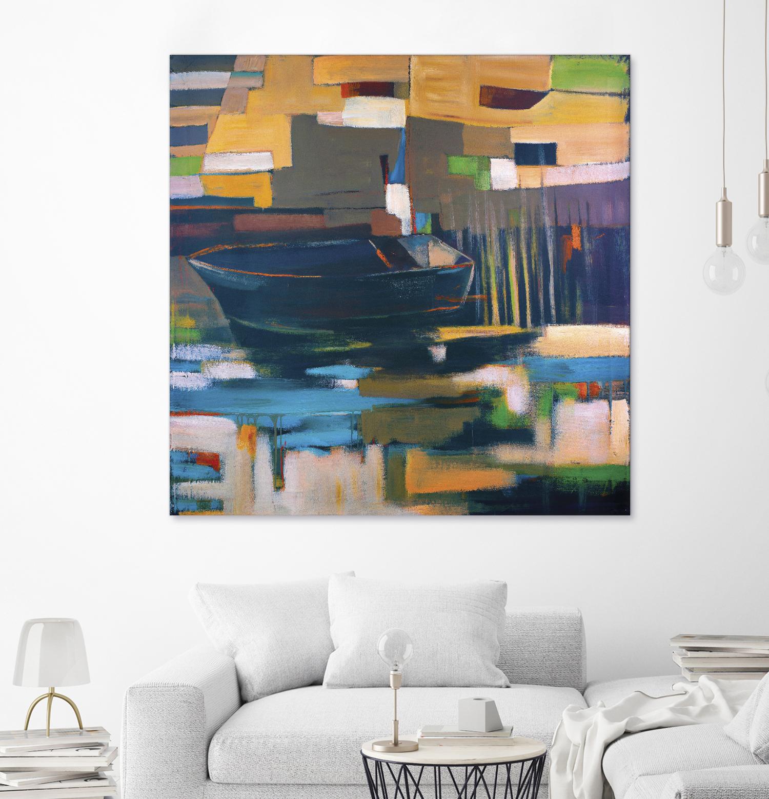 Boat by Mark Pulliam on GIANT ART - orange abstract