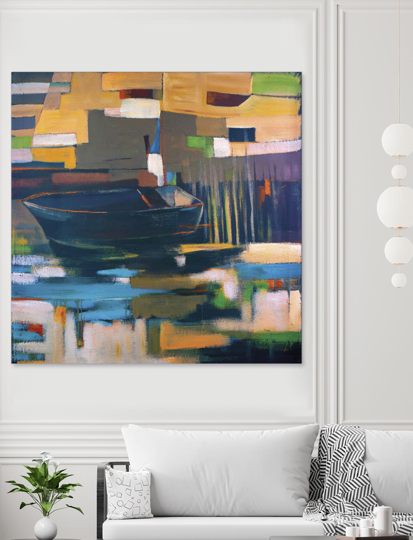 Boat by Mark Pulliam on GIANT ART - orange abstract