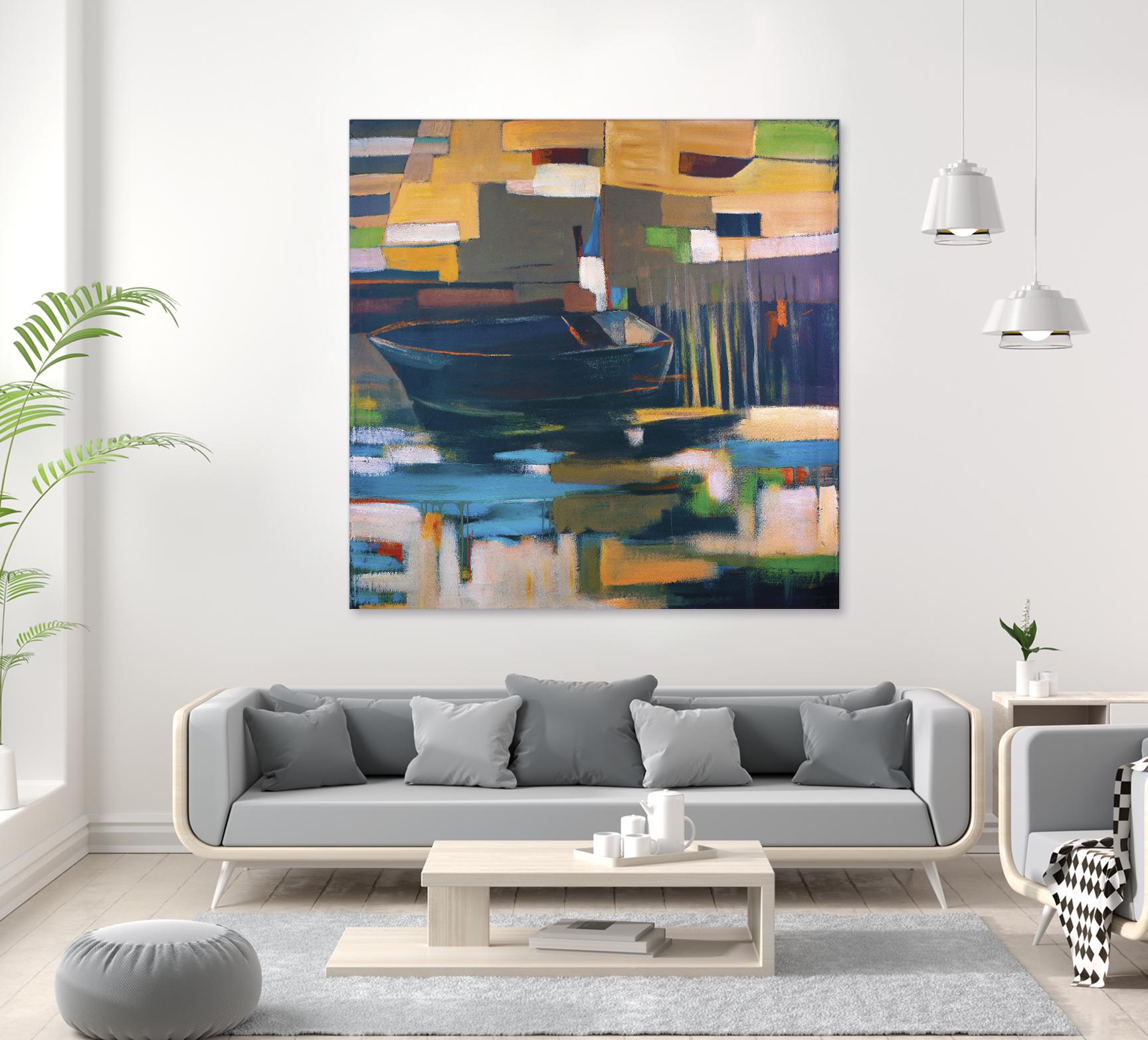 Boat by Mark Pulliam on GIANT ART - orange abstract