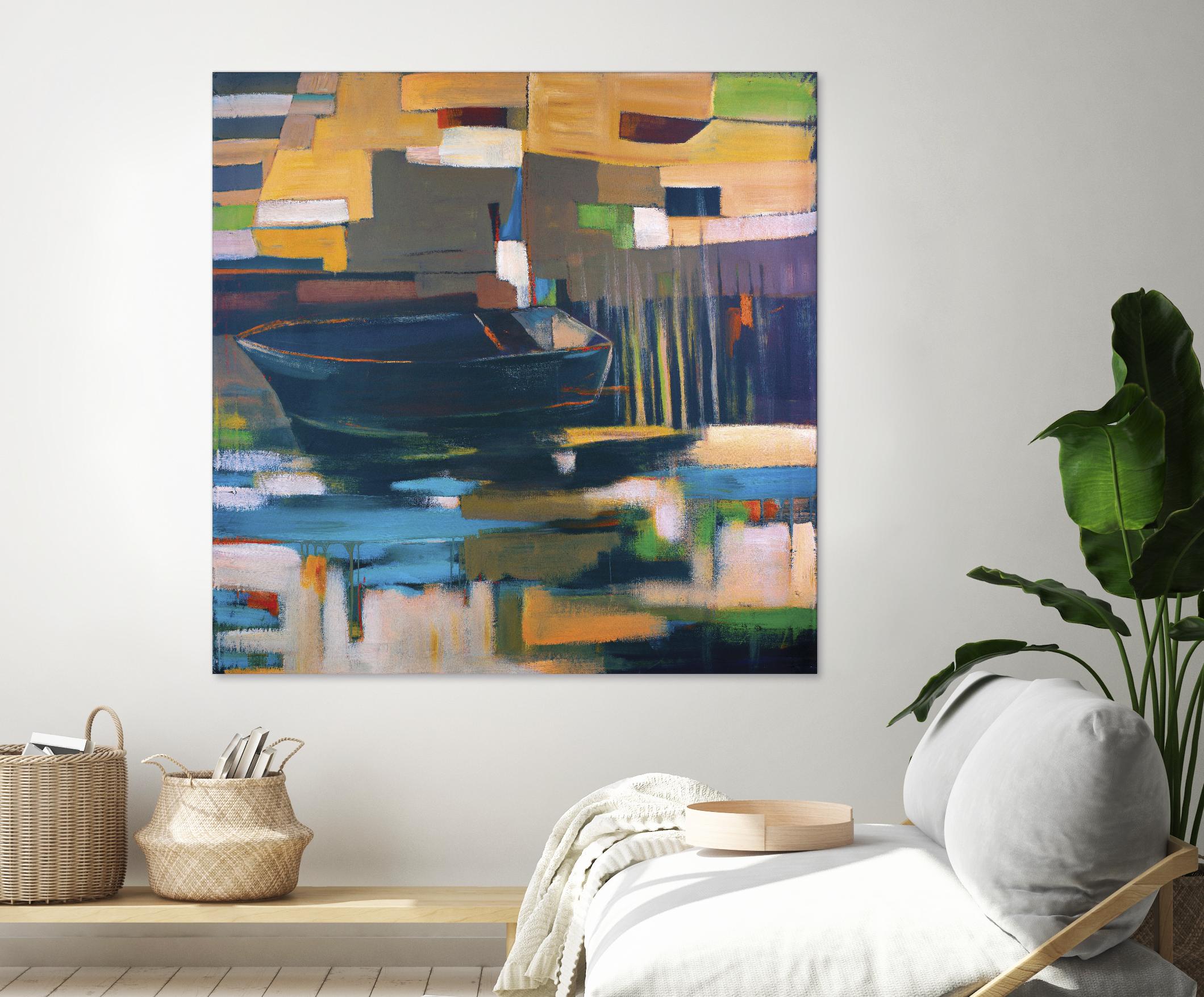 Boat by Mark Pulliam on GIANT ART - orange abstract