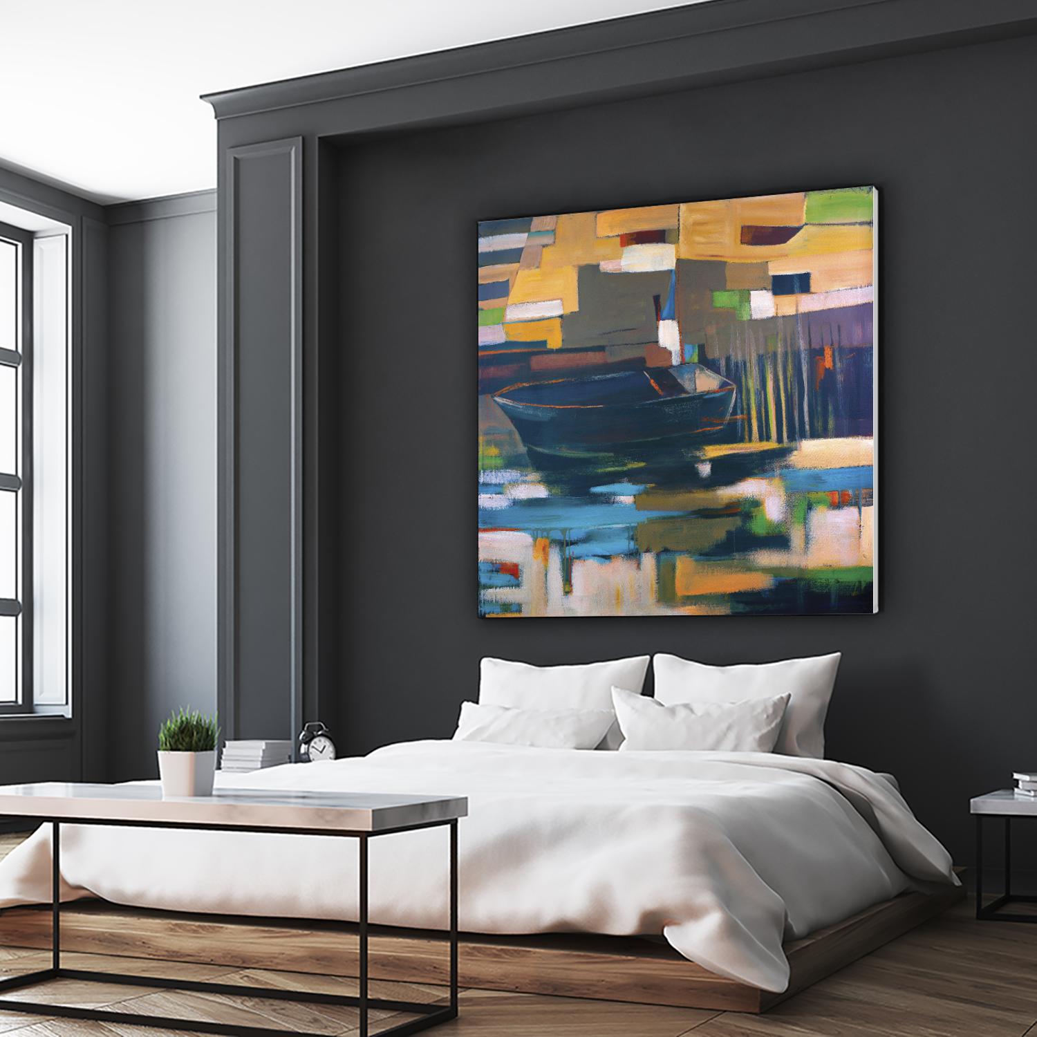 Boat by Mark Pulliam on GIANT ART - orange abstract