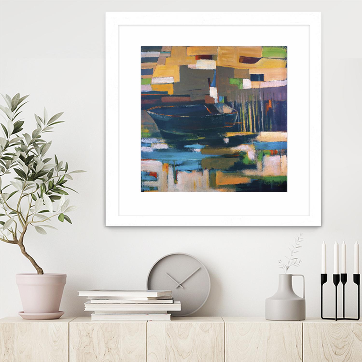 Boat by Mark Pulliam on GIANT ART - orange abstract