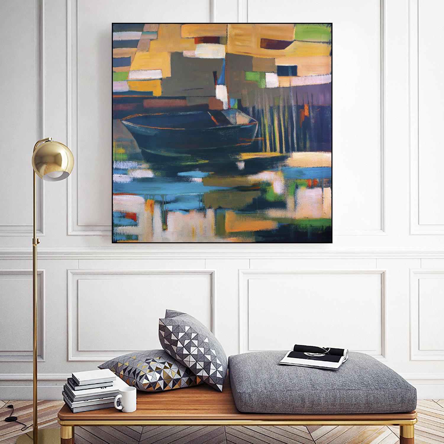 Boat by Mark Pulliam on GIANT ART - orange abstract