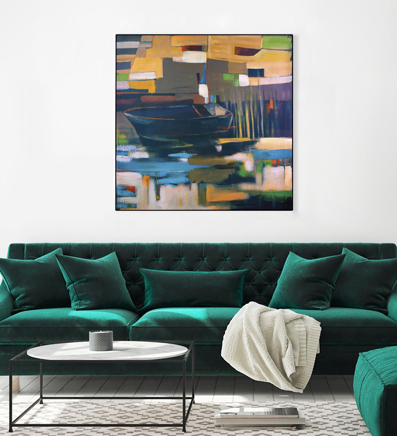 Boat by Mark Pulliam on GIANT ART - orange abstract