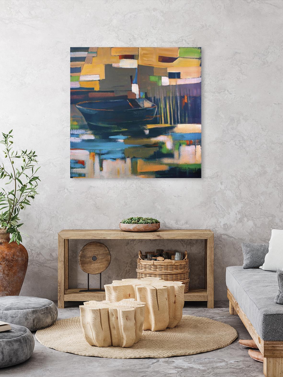 Boat by Mark Pulliam on GIANT ART - orange abstract