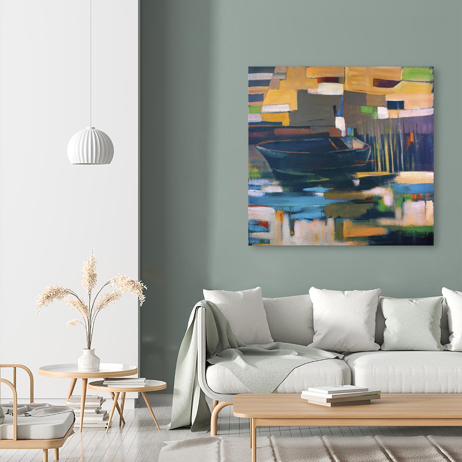 Boat by Mark Pulliam on GIANT ART - orange abstract