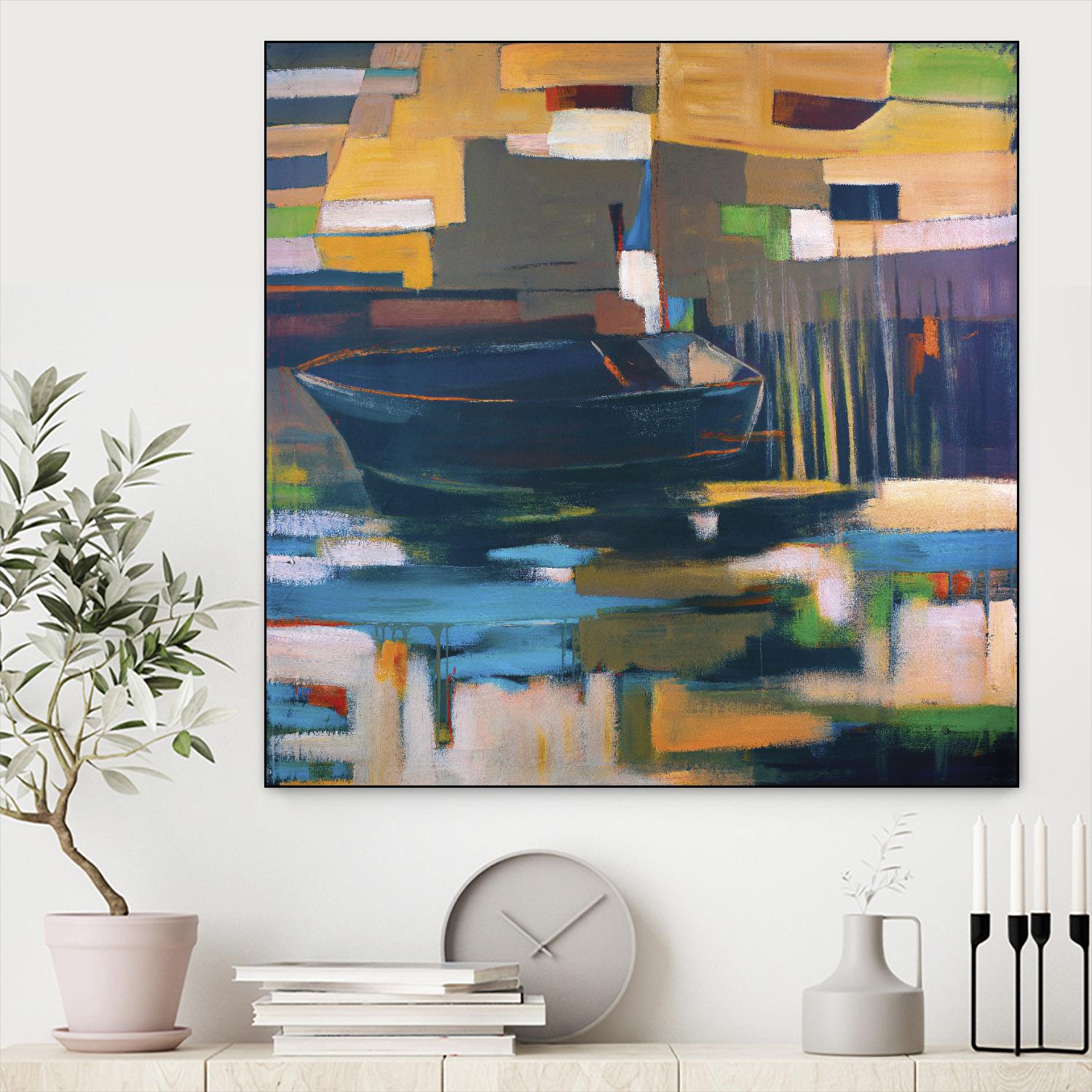 Boat by Mark Pulliam on GIANT ART - orange abstract