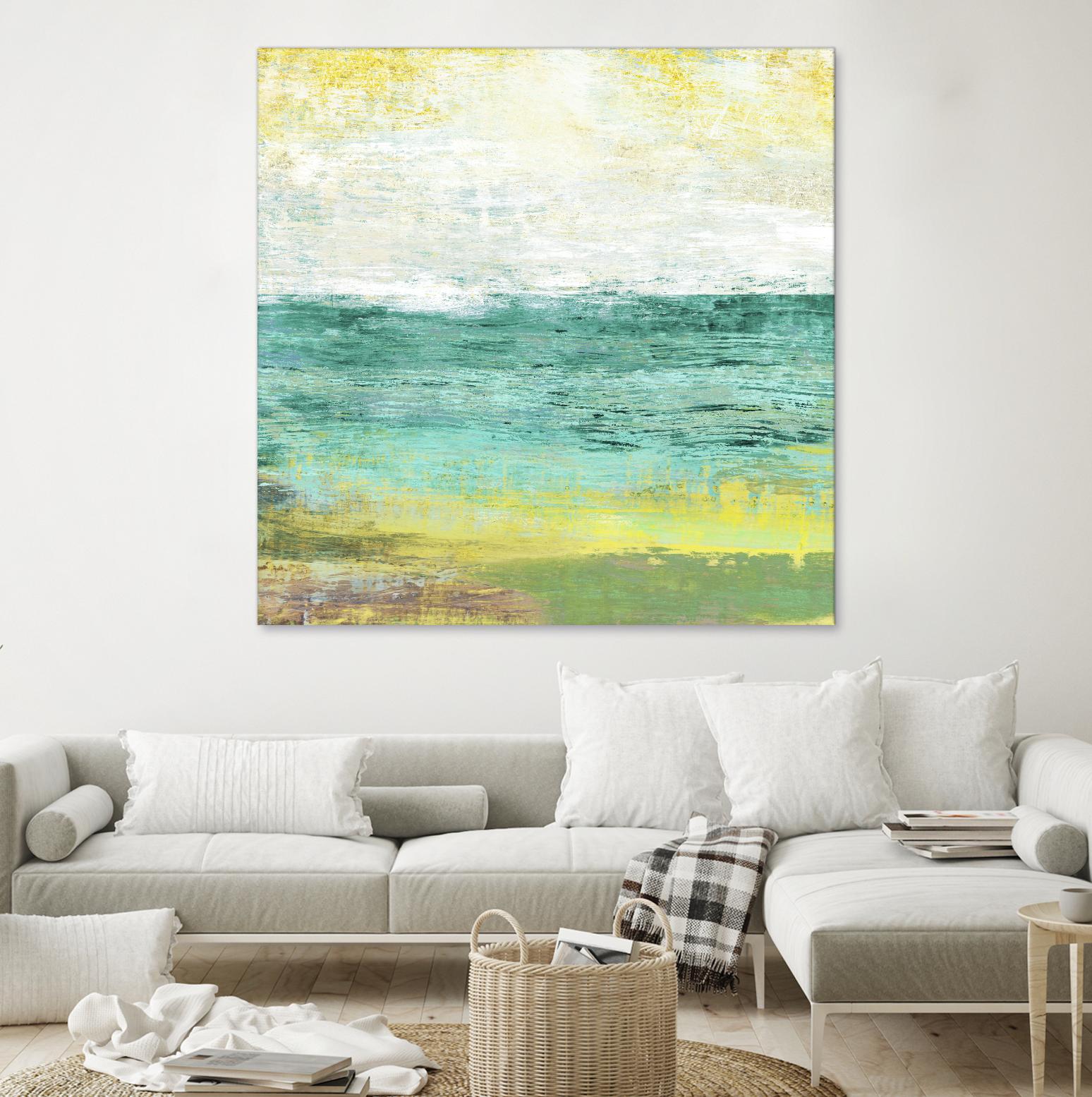 Ocean Light I by Maya Woods on GIANT ART - yellow abstract