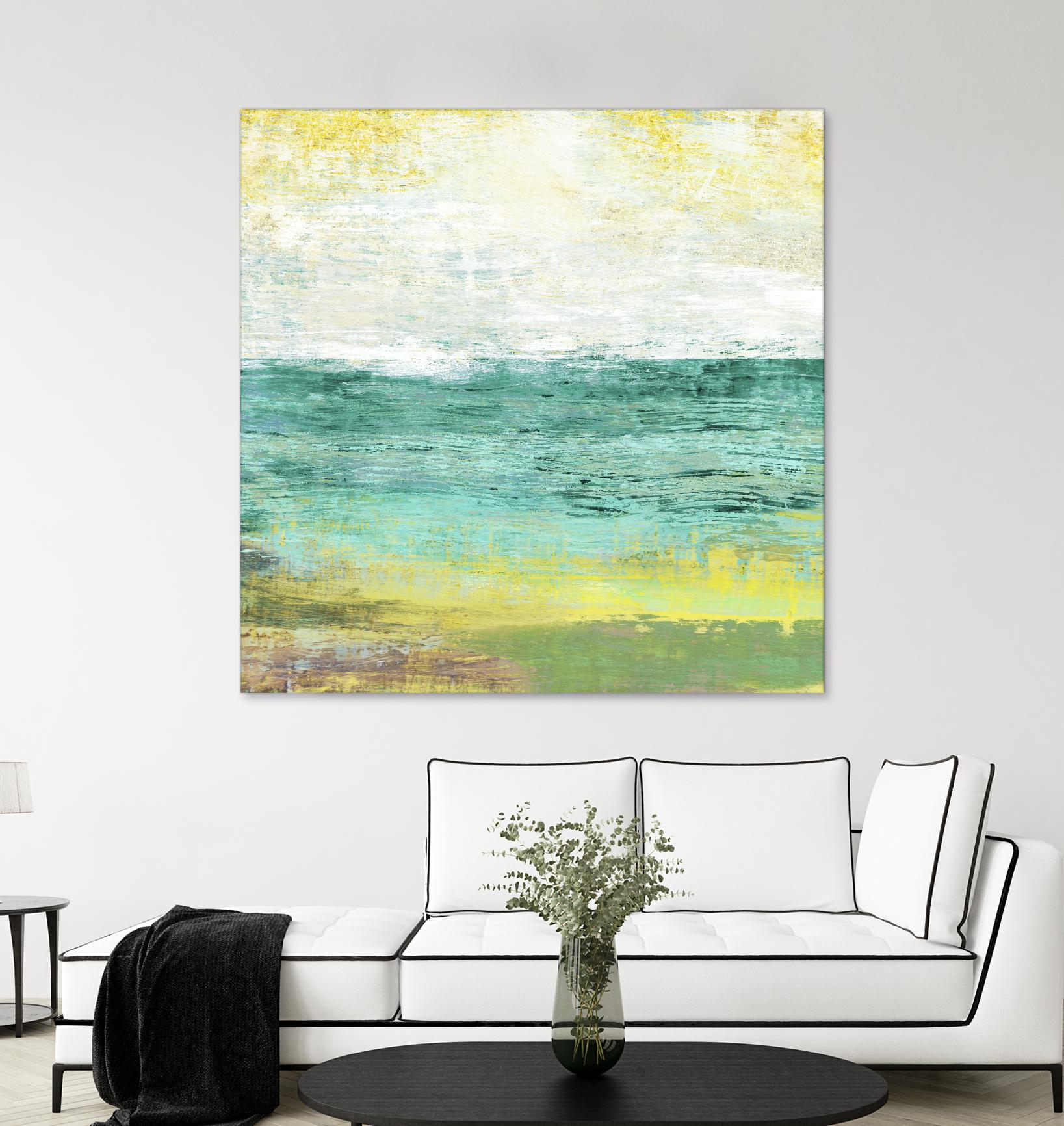 Ocean Light I by Maya Woods on GIANT ART - yellow abstract