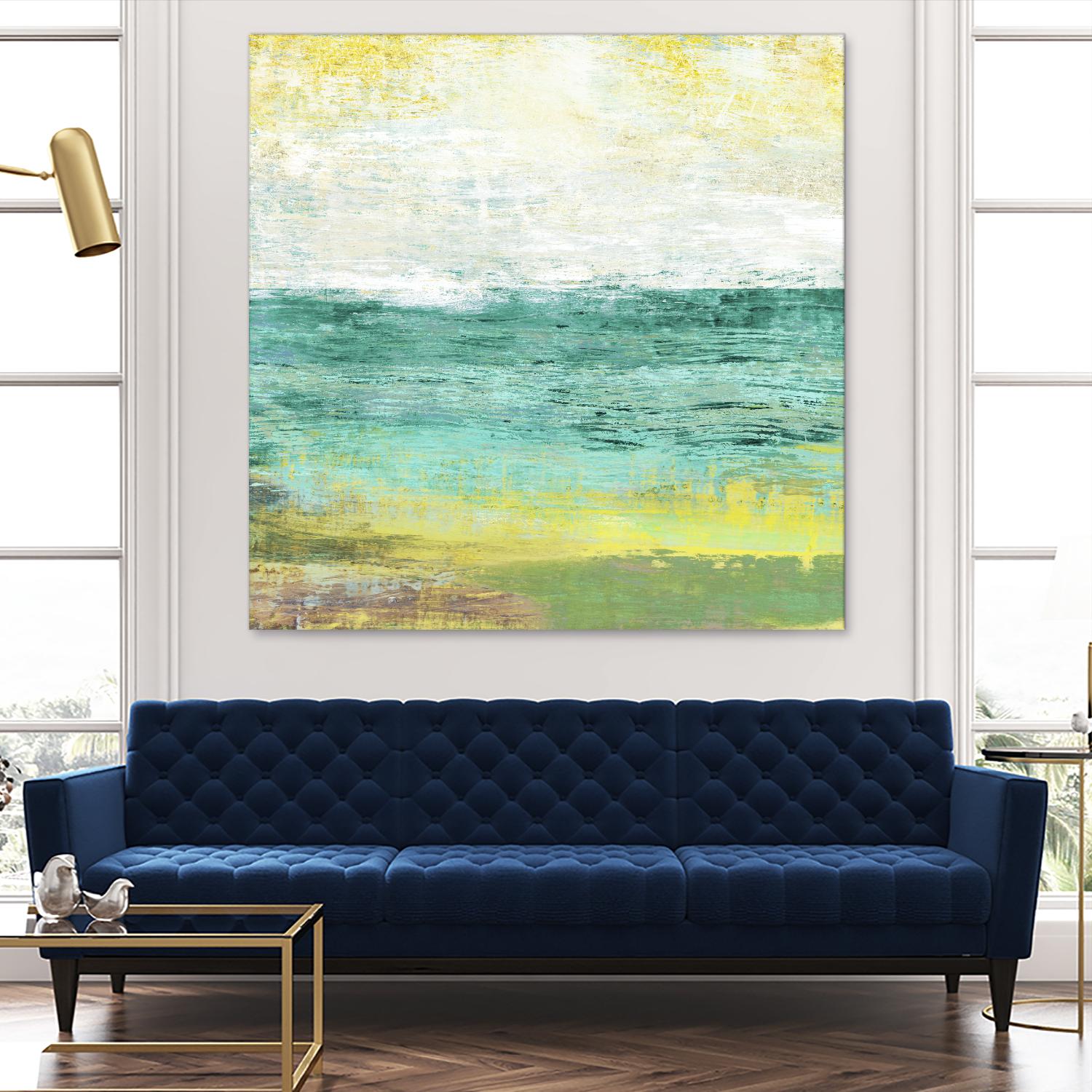 Ocean Light I by Maya Woods on GIANT ART - yellow abstract
