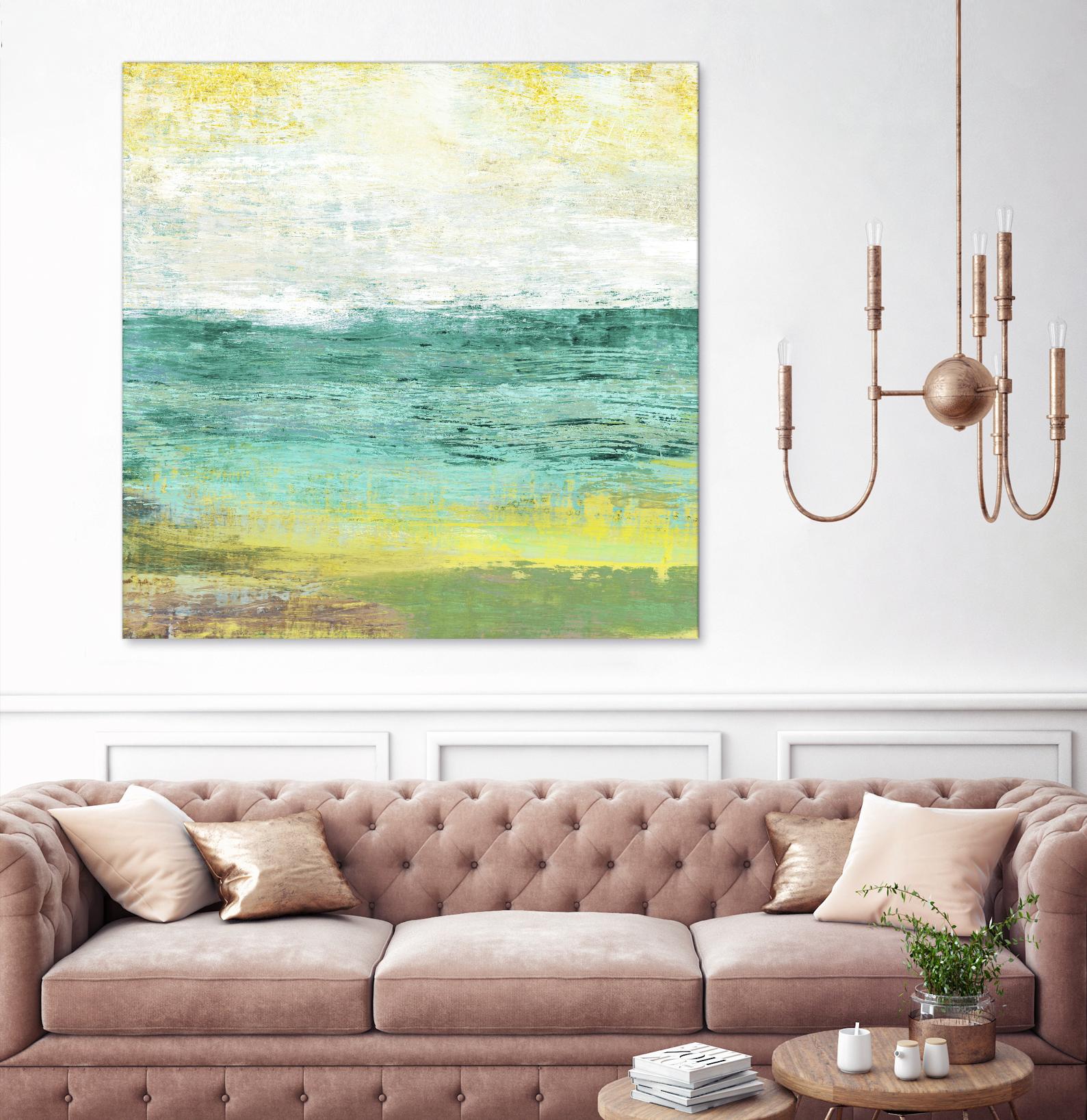 Ocean Light I by Maya Woods on GIANT ART - yellow abstract