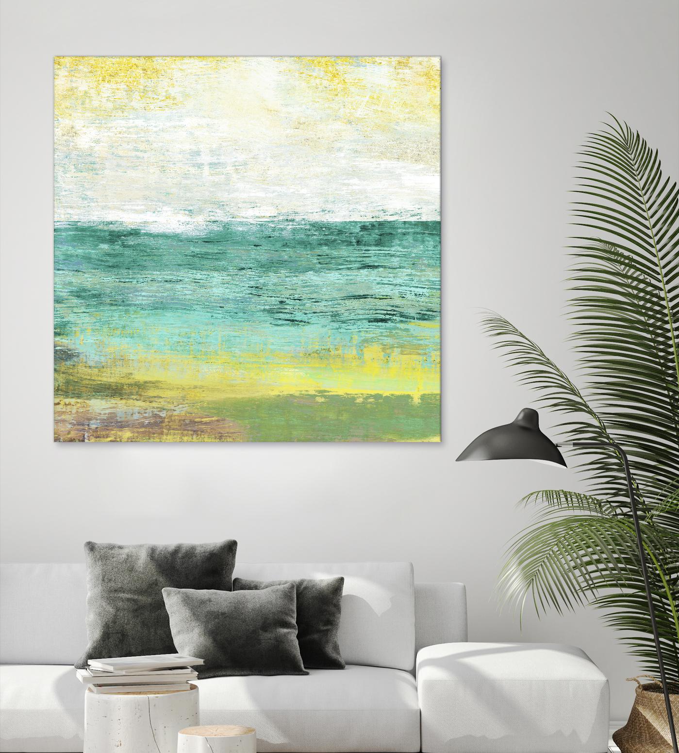 Ocean Light I by Maya Woods on GIANT ART - yellow abstract