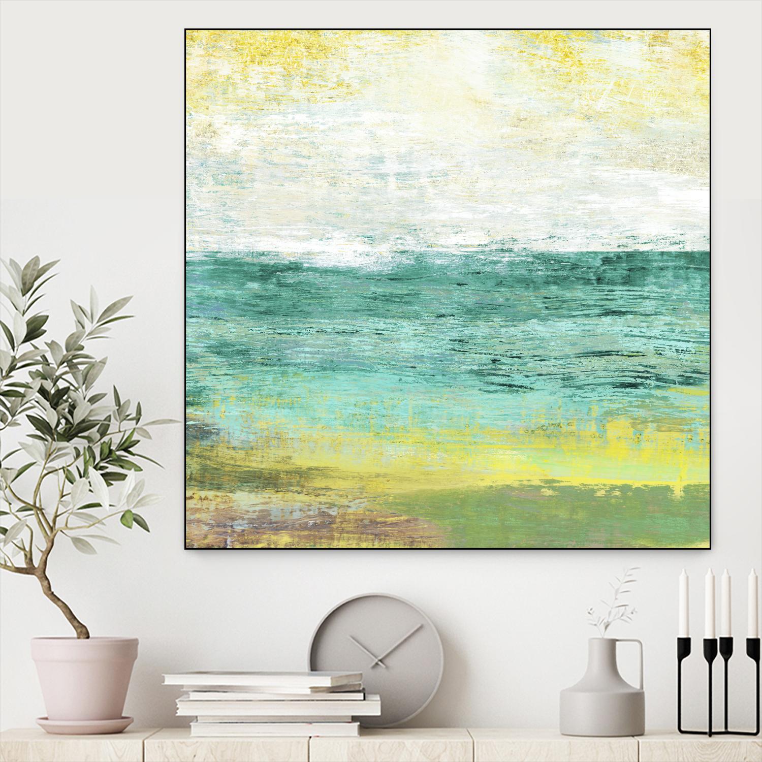 Ocean Light I by Maya Woods on GIANT ART - yellow abstract