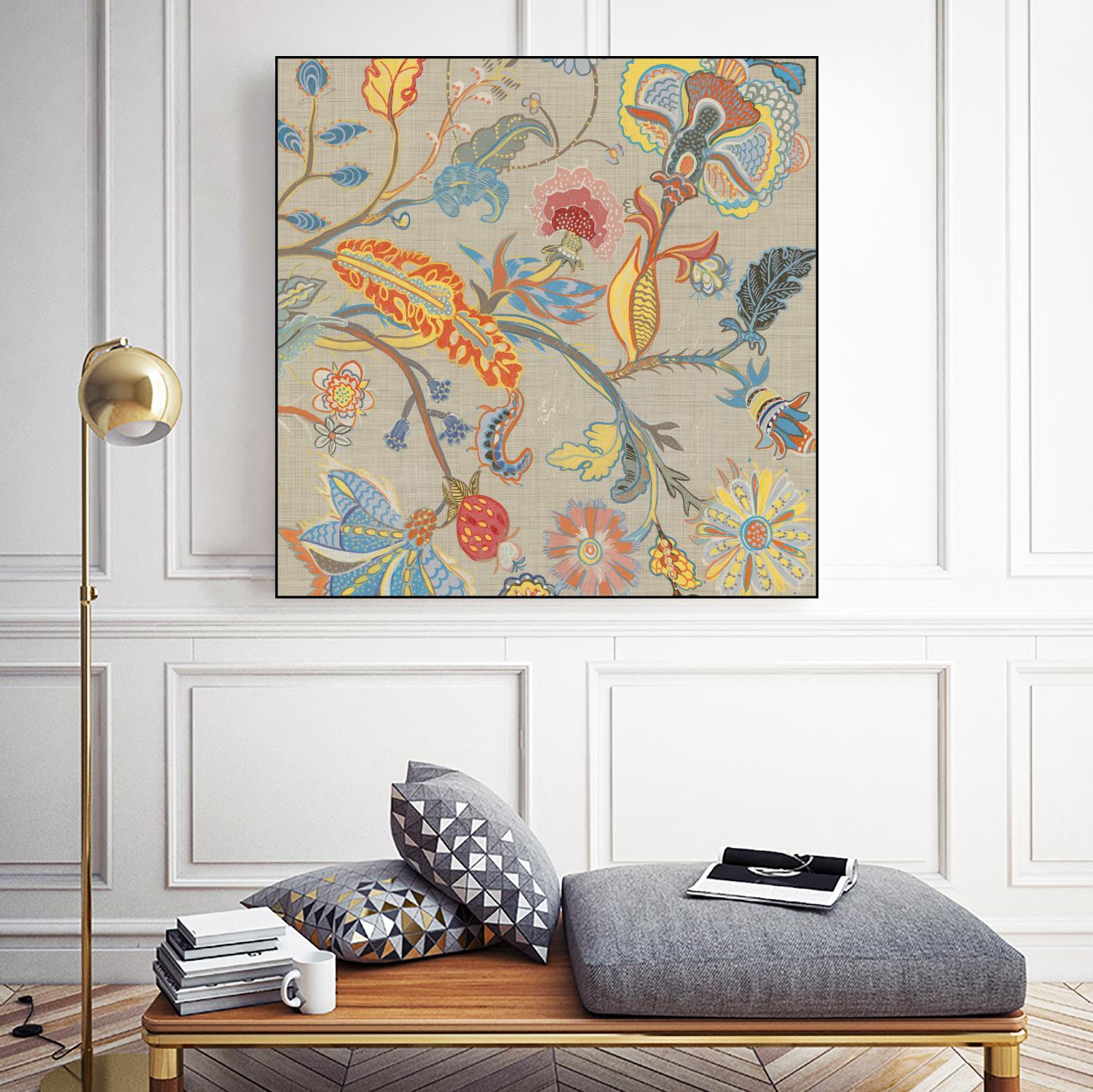 Folklore I by Maya Woods on GIANT ART - red floral