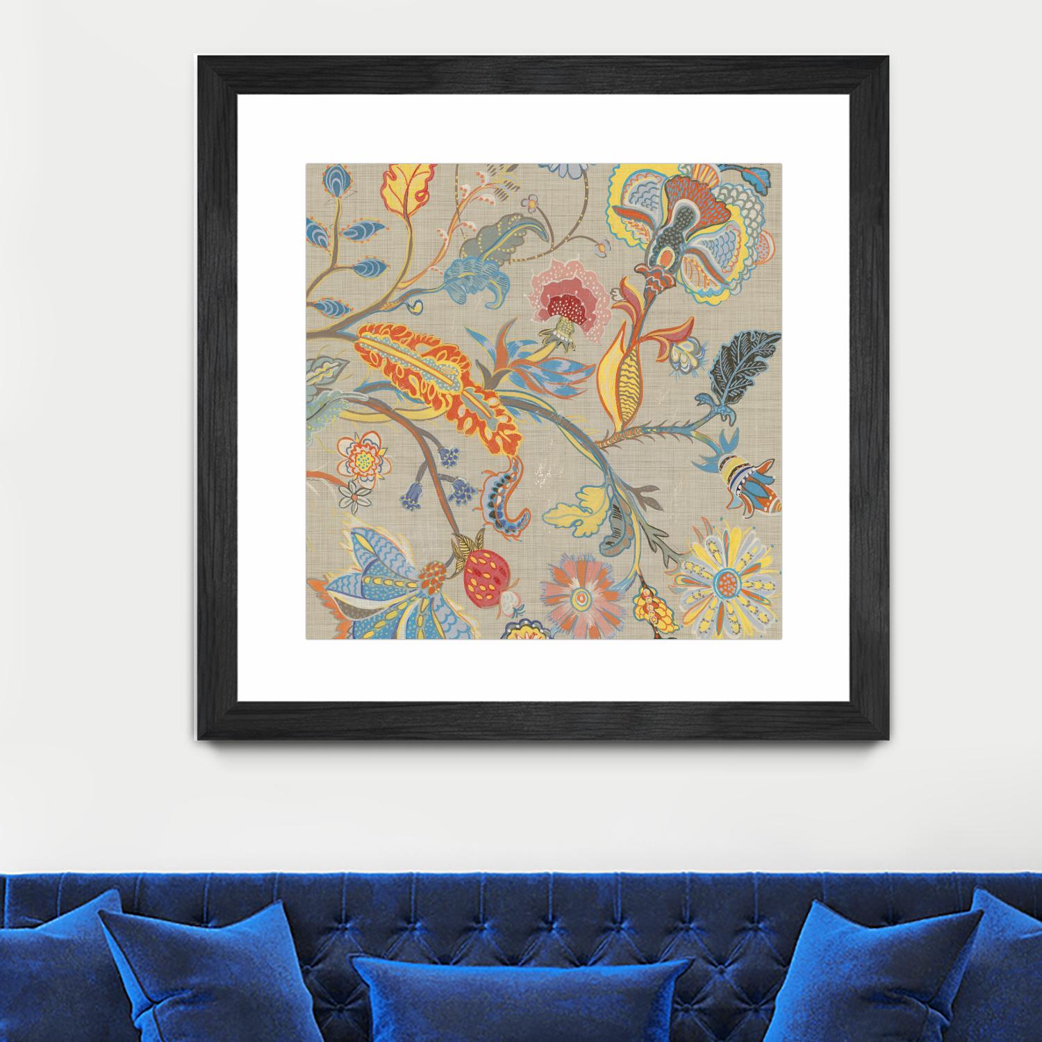 Folklore I by Maya Woods on GIANT ART - red floral