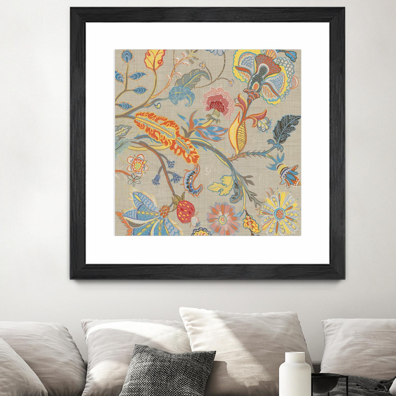 Folklore I by Maya Woods on GIANT ART - red floral