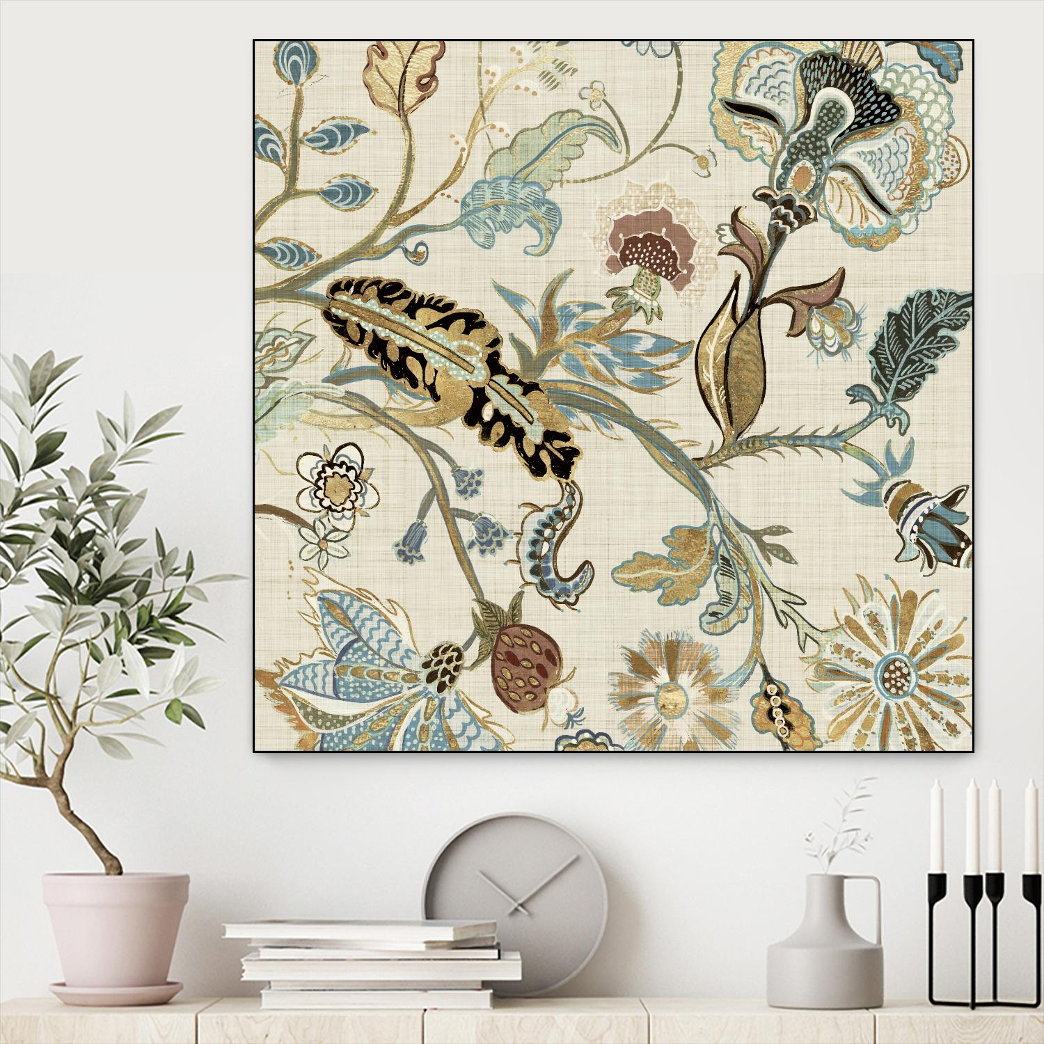 Mythos II by Maya Woods on GIANT ART - brown floral