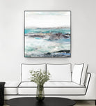 Sea Foam I by Maya Woods on GIANT ART - cyan abstract