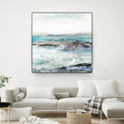 Sea Foam I by Maya Woods on GIANT ART - cyan abstract