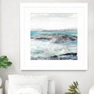 Sea Foam I by Maya Woods on GIANT ART - cyan abstract