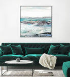 Sea Foam I by Maya Woods on GIANT ART - cyan abstract