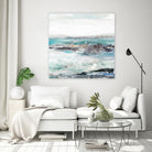 Sea Foam I by Maya Woods on GIANT ART - cyan abstract