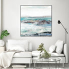 Sea Foam I by Maya Woods on GIANT ART - cyan abstract