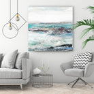 Sea Foam I by Maya Woods on GIANT ART - cyan abstract