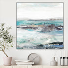 Sea Foam I by Maya Woods on GIANT ART - cyan abstract