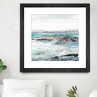 Sea Foam I by Maya Woods on GIANT ART - cyan abstract