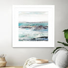 Sea Foam I by Maya Woods on GIANT ART - cyan abstract