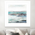 Sea Foam I by Maya Woods on GIANT ART - cyan abstract