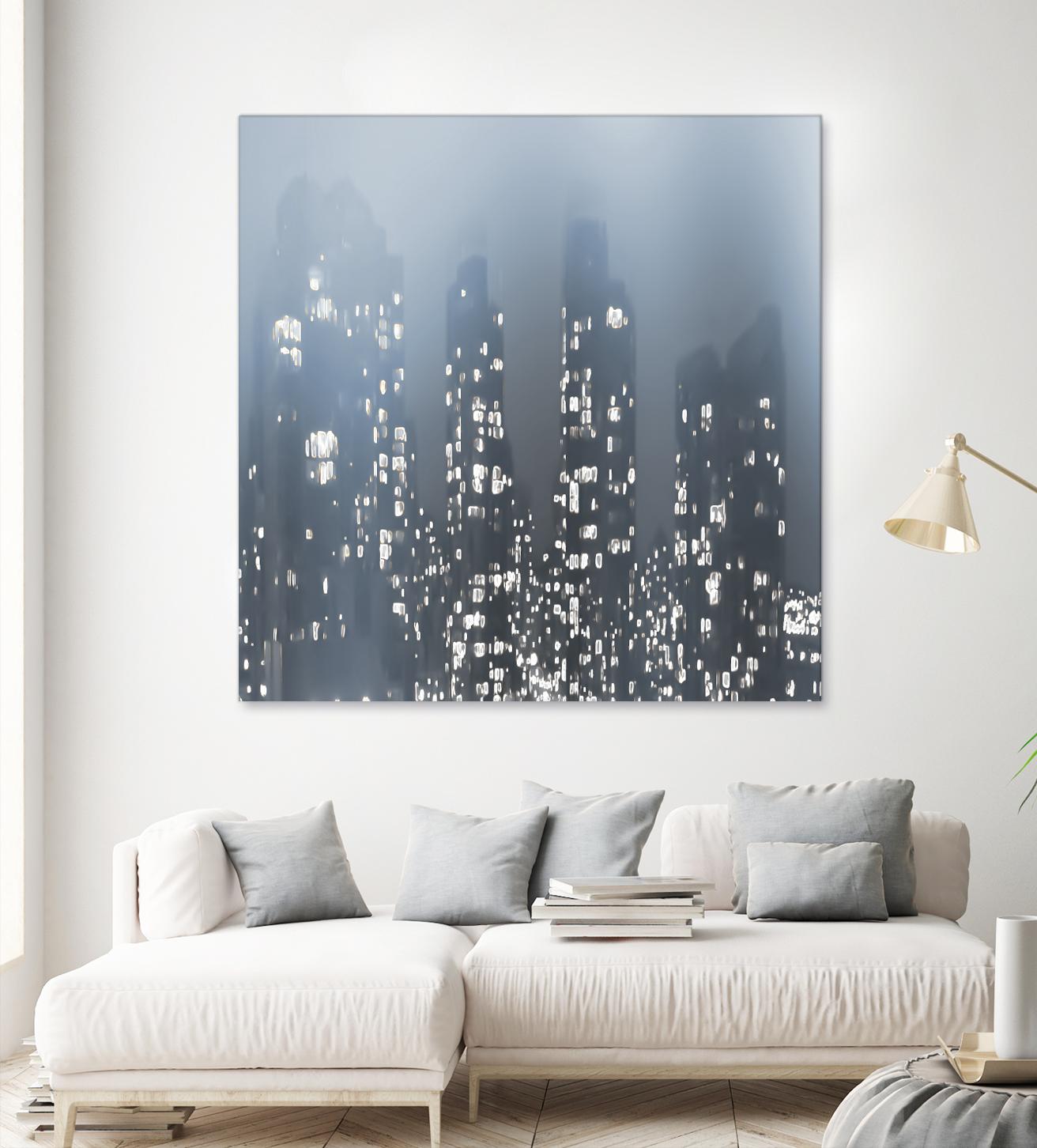 Dark City by Norm Stelfox on GIANT ART - white city scene