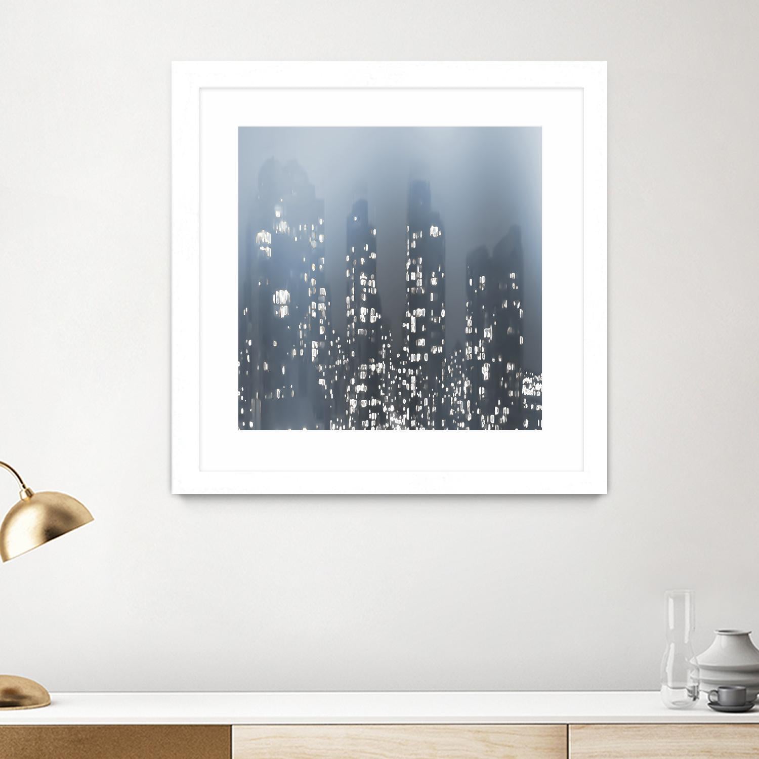 Dark City by Norm Stelfox on GIANT ART - white city scene