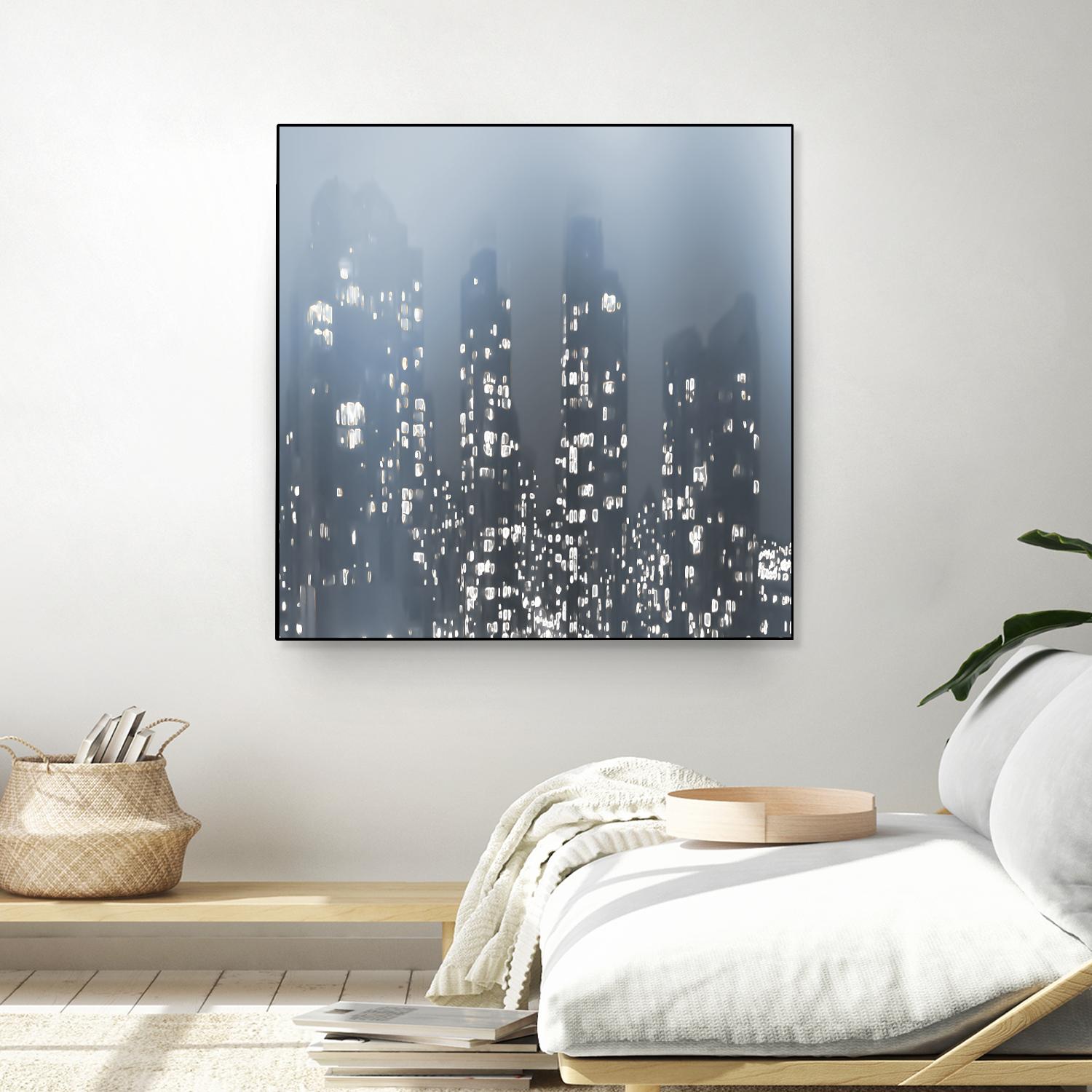 Dark City by Norm Stelfox on GIANT ART - white city scene