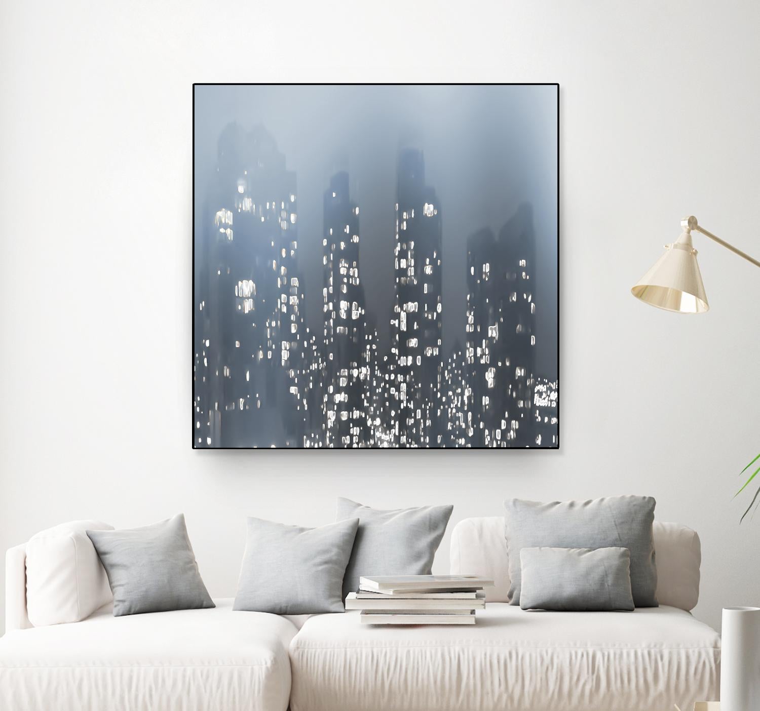 Dark City by Norm Stelfox on GIANT ART - white city scene