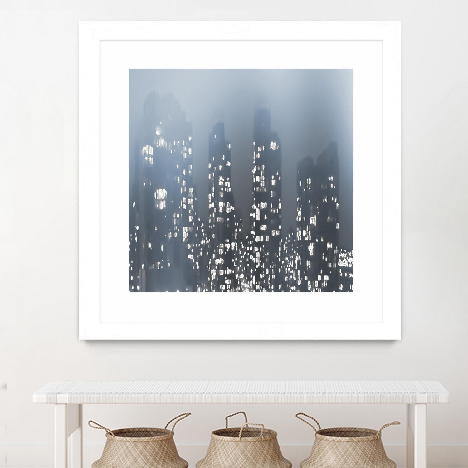 Dark City by Norm Stelfox on GIANT ART - white city scene