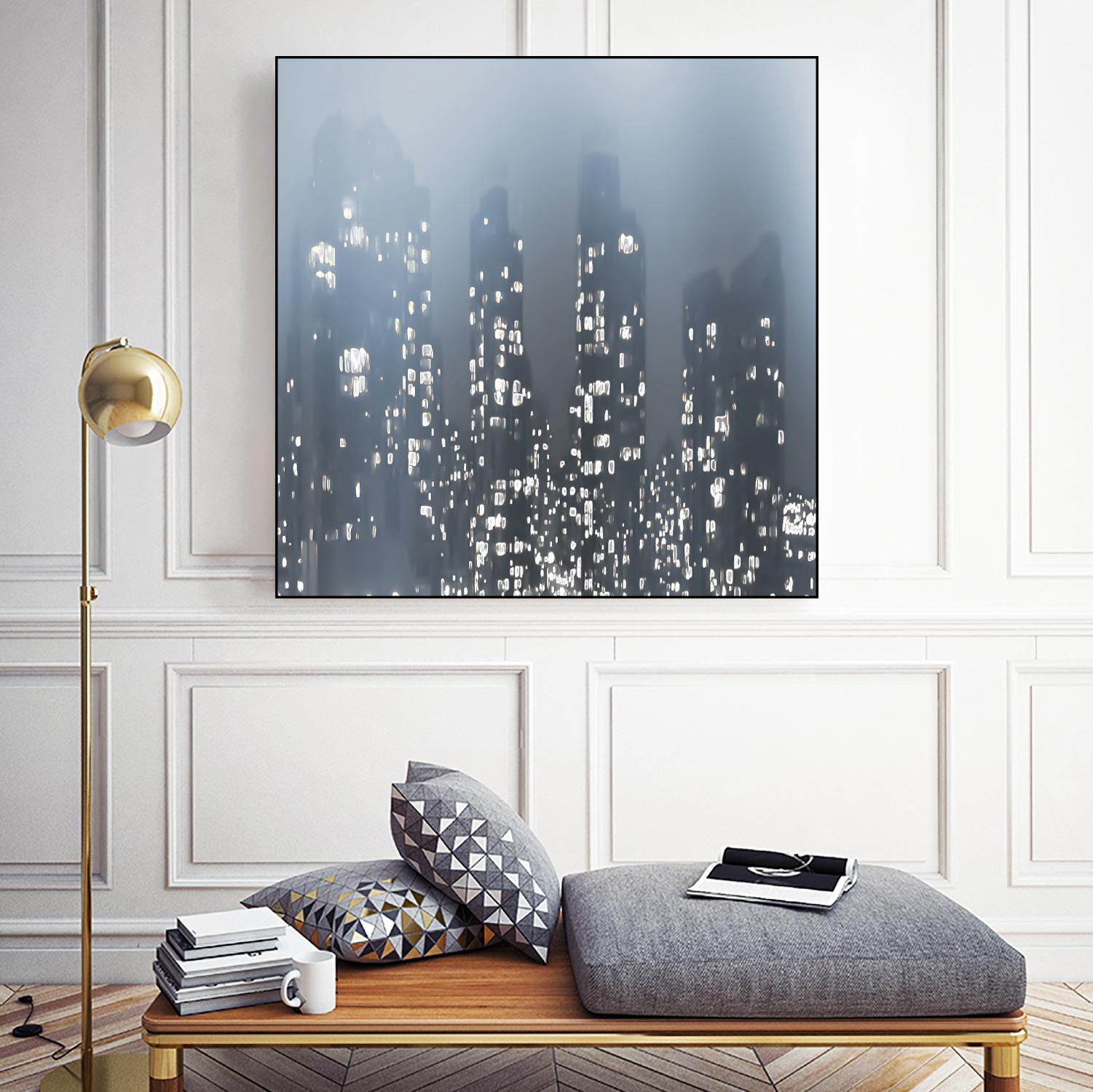 Dark City by Norm Stelfox on GIANT ART - white city scene