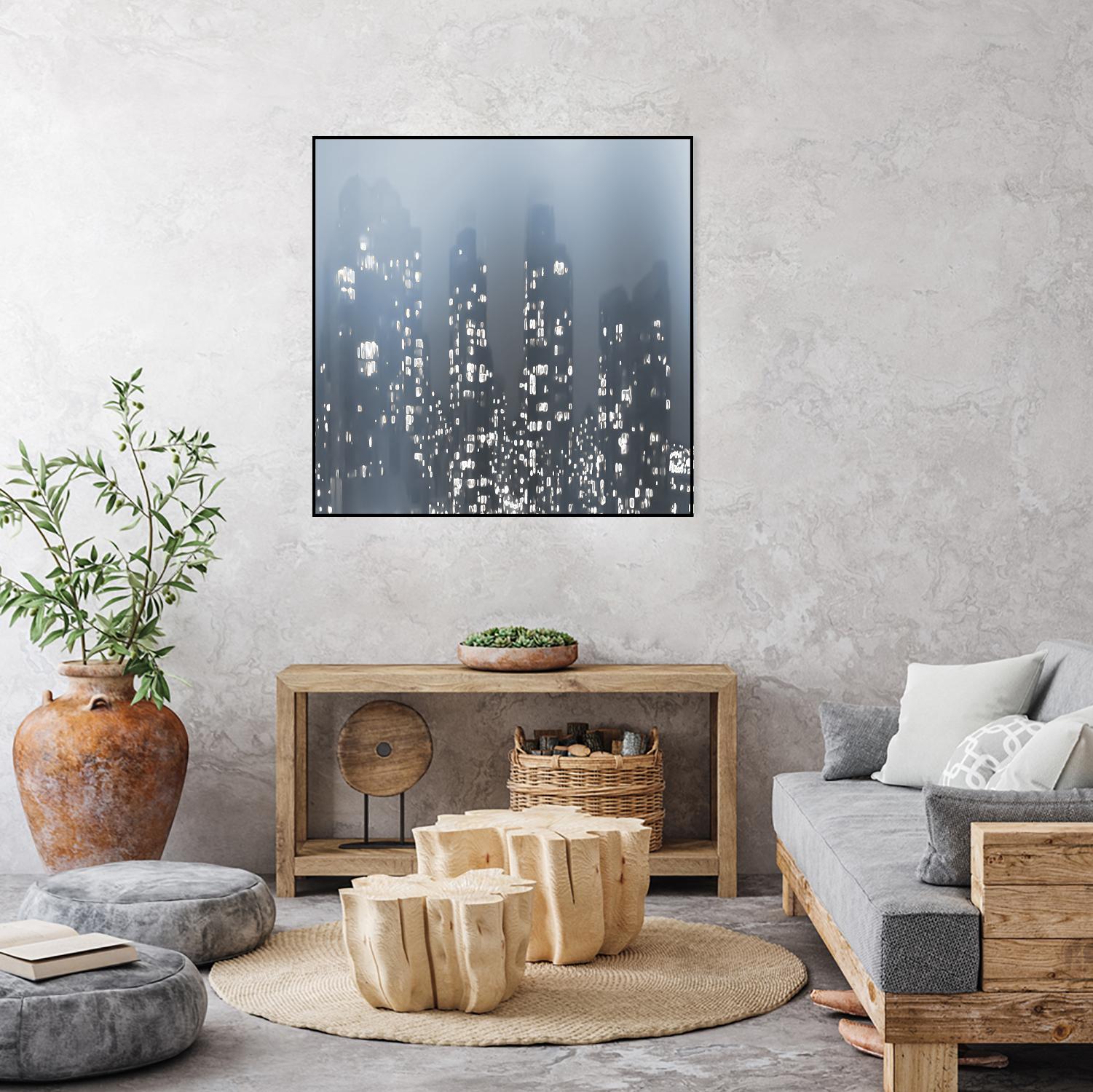 Dark City by Norm Stelfox on GIANT ART - white city scene