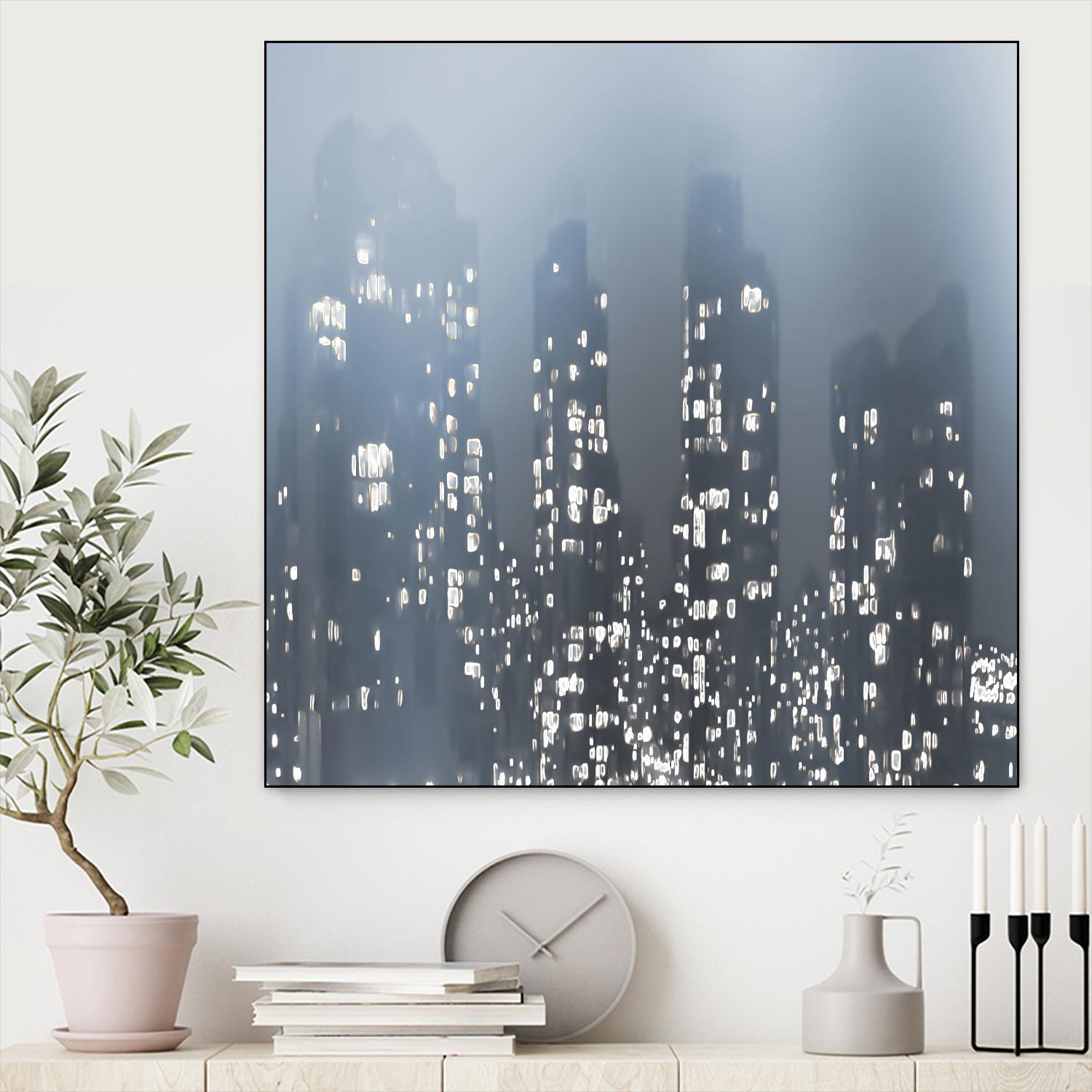 Dark City by Norm Stelfox on GIANT ART - white city scene